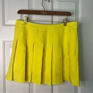 NWOT Womens Yellow Pleated Skirt With Brief  Game Day Pickle Ball Tennis Size XL